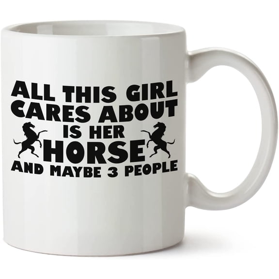 Horse Trainer Cares About White Mug Novelty Mug 11 Oz Coffee Tea Funny For Women Men Ceramic White Great Gift Idea Cup