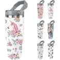 thumbnail image 1 of Horse Tumbler with Handle 30oz Stainless Steel Flip Straw Tumblers Insulated Horse Water Bottle Coffee Cup Mug Horse Gifts for Women Men Gift for Horse Lovers, 1 of 6