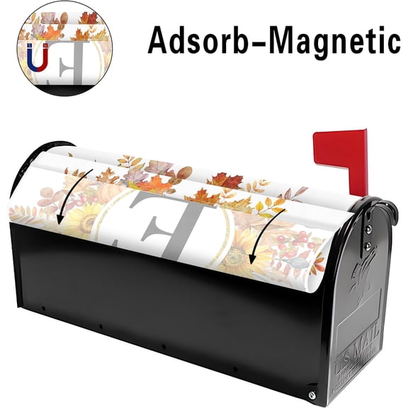 Horse USA Flag Magnetic Mailbox Cover MailWrap Standard Size 21" x 18" for Garden Yard Outdoor Home Decor