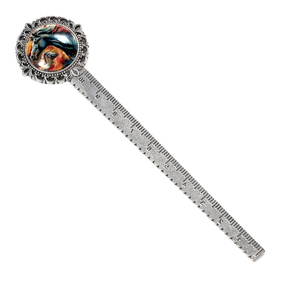 Horse Vintage Silver Lace-Edged Bookmark: a Gift for Readers and Book Lovers