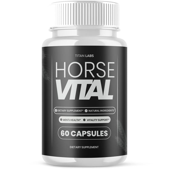 Horse Vital Advanced Formula Natural Supplement Pills for Max Strength HorseVital 60 Capsules
