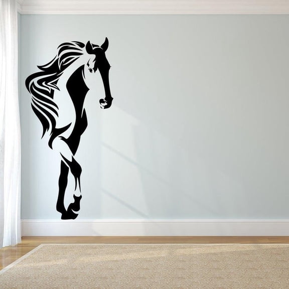 Horse Wall Decal Animal Vinyl Wall Stickers Wild Horse Animals Art Home Decor Wallpaper 57x28cm