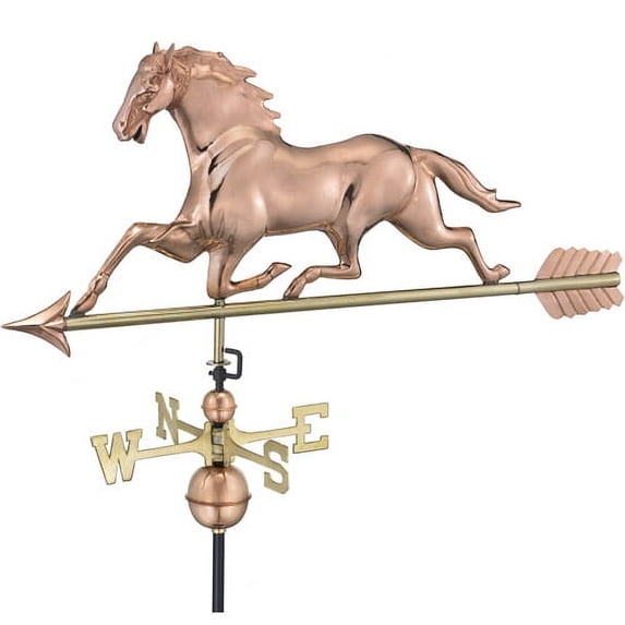 Horse Weathervane with Arrow, Pure Copper - 45"L