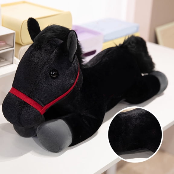 Horse Weighted Stuffed Animals, 16"Horse Doll, Horse Plush Toys, Horse Plushies, Horse Merch, Horse Stuffed Animal - Used to Create Imaginative Play Adventures - Perfect for Birthdays, Black