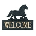 thumbnail image 1 of Horse Welcome Cast Iron Sign Plaque Wall Fence Gate House Stable Farm Yard, 1 of 3