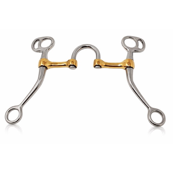 Horse  Western 4.5" Copper Mouth Medium 1-1/2" Port Correction Bit 35534A