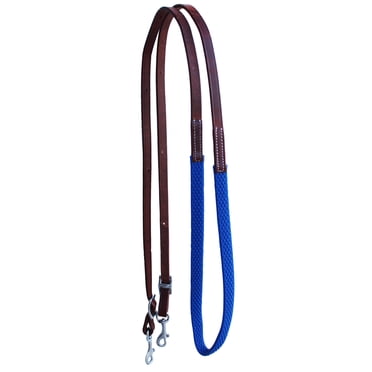 54-Inch English Horse Training Reins - Black Leather With Rubber Grip For Secure Schooling