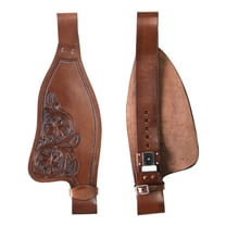 Horse Western Adult Floral Tooled Brown Leather Replacement Saddle Fenders 5263LB