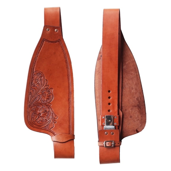 Horse Western Adult Floral Tooled Tan Leather Replacement Saddle Fenders 5257DT