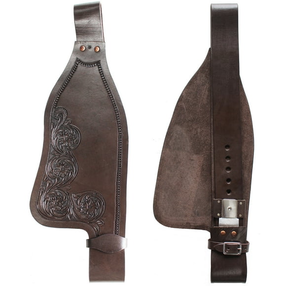 Horse Western Adult Tooled  Brown Leather Replacement Saddle Fenders 5211DB
