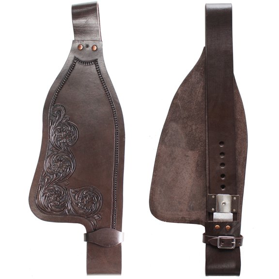 Horse Western Adult Tooled Brown Leather Replacement Saddle Fenders 5211DB