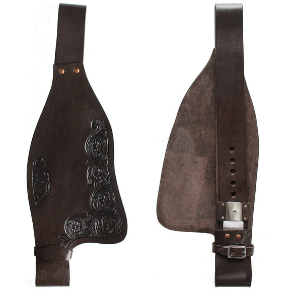 Horse Western Adult Tooled Brown Leather Replacement Saddle Fenders 5219DB