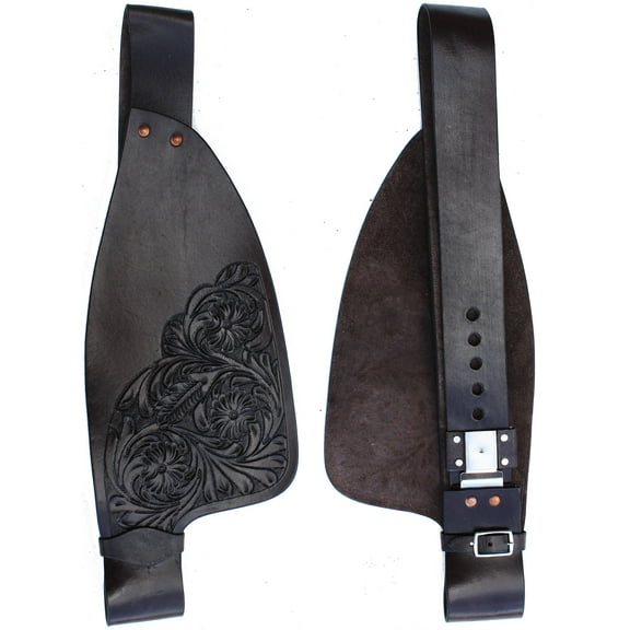 Horse Western Adult Tooled Brown Leather Replacement Saddle Fenders 5223DB