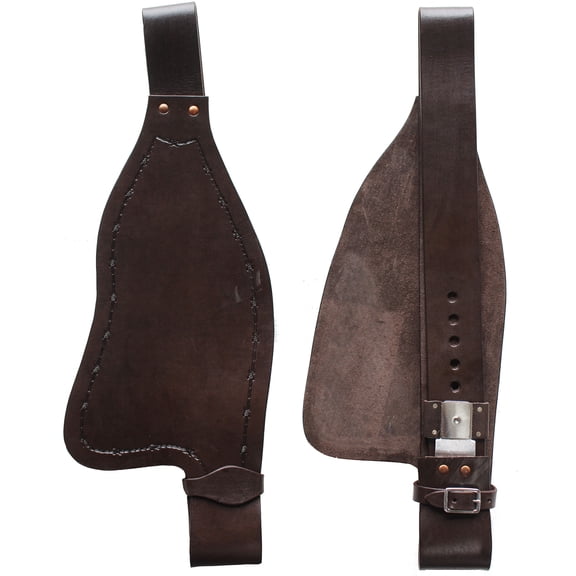 Horse Western Adult Barbed Wire Tooled Tan Leather Replacement Saddle Fenders 5228BR