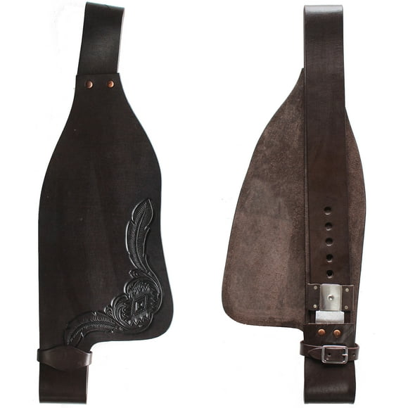 Horse Western Adult Tooled  Brown Leather Replacement Saddle Fenders 5229DB