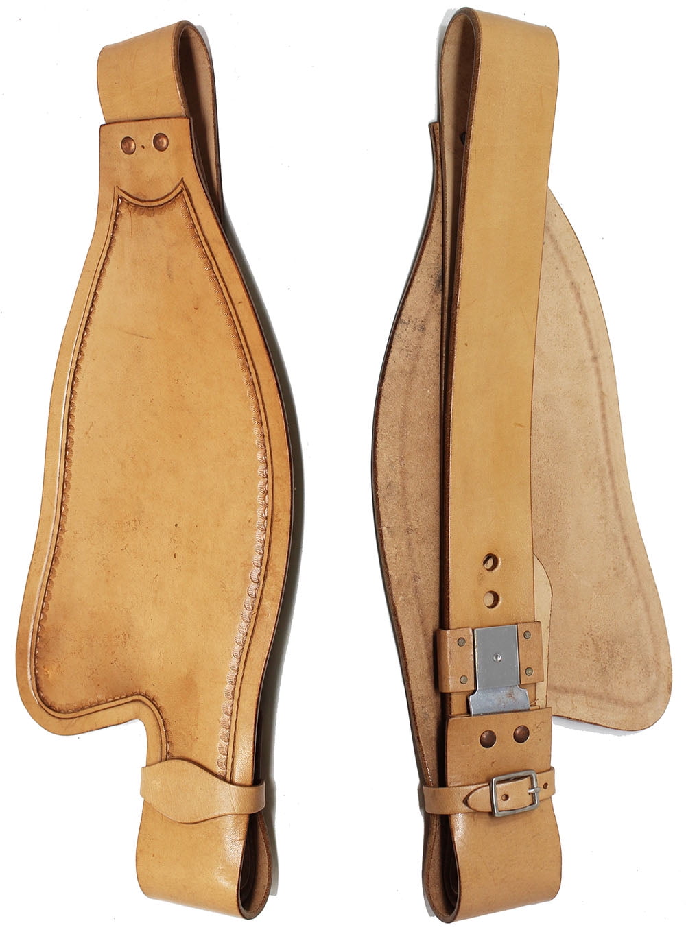 Paire De Quartiers De Remplacement En Cuir Roughout Pour Selle Western – Ridex