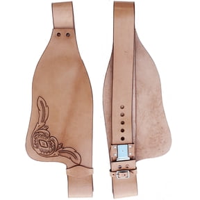 Horse Western Adult Tooled Tan Leather Replacement Saddle Fenders 5229TN
