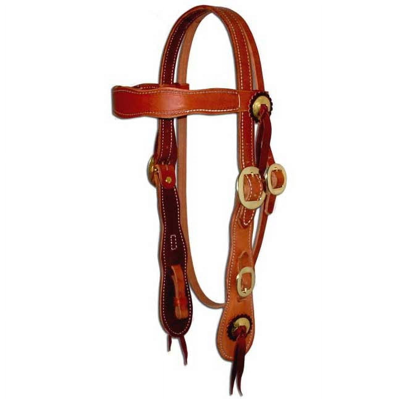 Challenger Horsewear Oak Leather Old Timer Headstall, Beige
