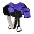 thumbnail image 1 of Horse Western Bareback Trail Square Saddle Pad Purple w/ Cinch & Stirrups 39205PR, 1 of 3