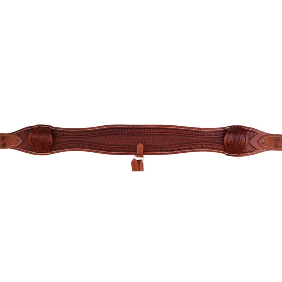 Horse Western Basket Weave Tooled Leather Rear Flank Saddle Cinch Billets 9779