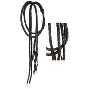 Horse Western Brown Leather Round Braided Latigo Roper Split Reins Brown 6651BR