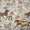 thumbnail image 1 of Horse Western Cotton Fabric, 1 of 1