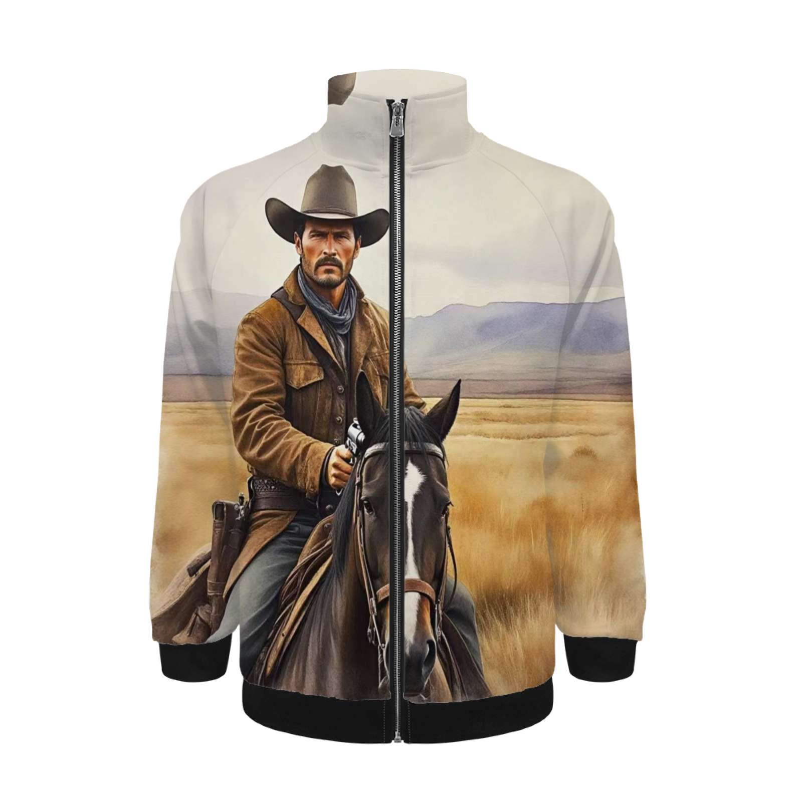 Horse Western Cowboy Jacket Men's Street Cool Long Sleeves Coat ...