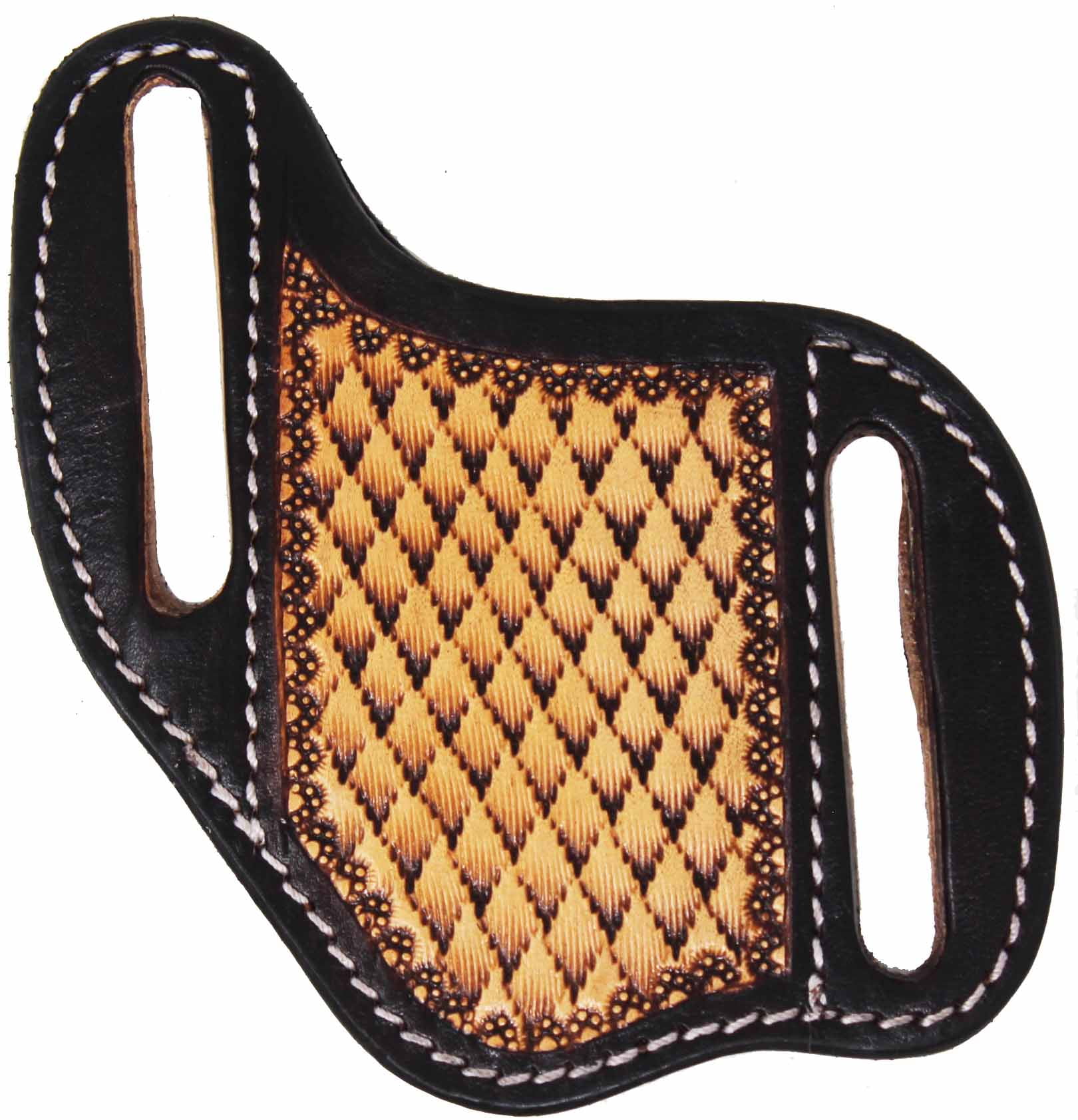Challenger Western Leather Belt - 1.5" Basket Weave - 40" Tan With Removable Buckle