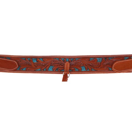 Horse Western Floral Tooled Leather Rear Flank Saddle Cinch w/ Billets 9778
