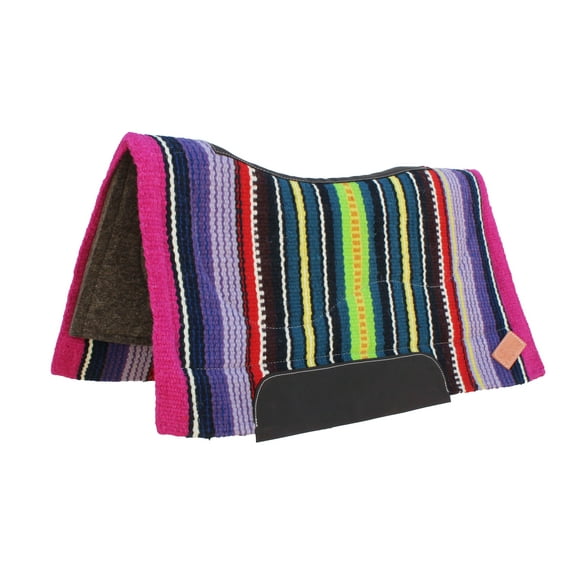 Horse Western Handwoven Serape New Zealand Wool Contoured Felt Saddle Pad 39227