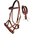 thumbnail image 1 of Horse Western Leather Beaded Bitless Sidepull Bridle Reins 77RS06RB-F, 1 of 2