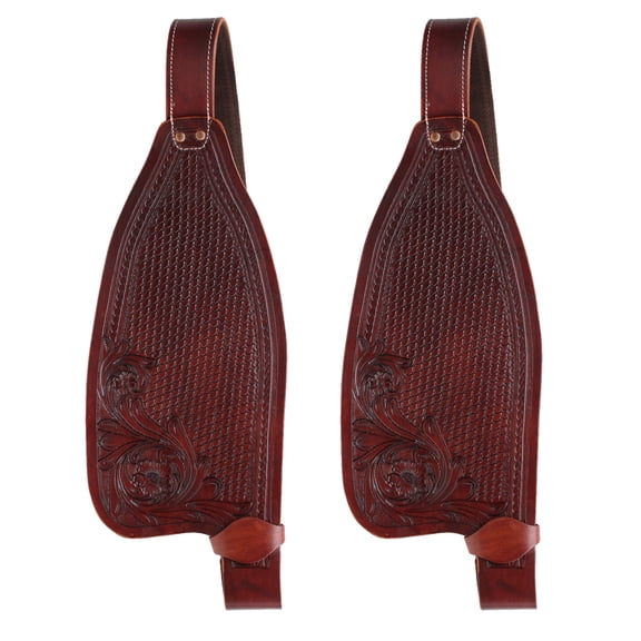 Horse Western Leather Latigo Tooled Replacement Saddle Fenders 5210