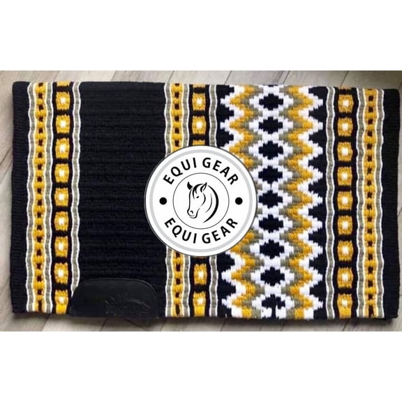 Horse Western Ranch Saddle pad/New Zealand Wool Western Saddle Blanket Top Wool Pad Sensor Flex (Customization Available)