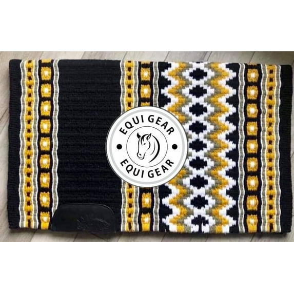 Horse Western Ranch Saddle pad/New Zealand Wool Western Saddle Blanket Top Wool Pad Sensor Flex (Customization Available)