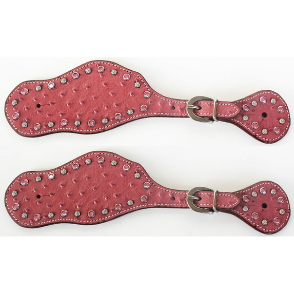 Horse Western Riding Cowboy Boots Leather Spur Straps Tack 7404