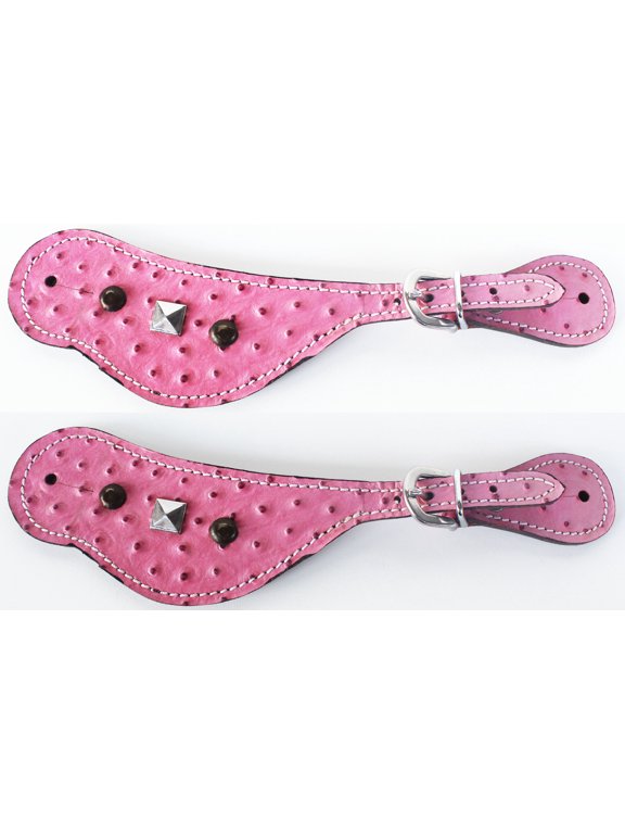 Horse Western Riding Cowboy Boots Leather Spur Straps Tack 7408