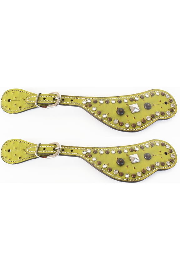 Horse Western Riding Cowboy Boots Leather Spur Straps Tack 7471