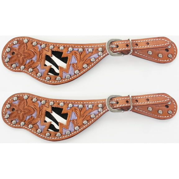 Horse Western Riding Cowboy Boots Leather Spur Straps Tack  7481