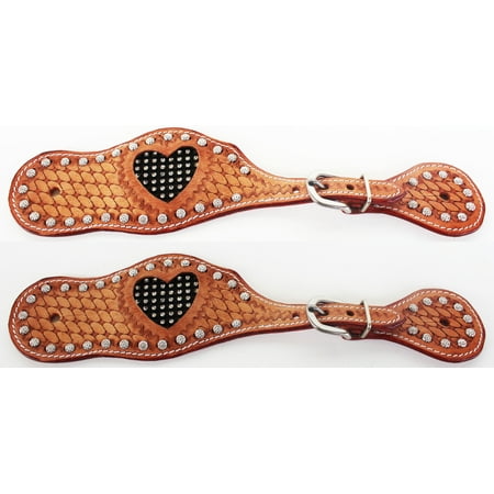 Horse Western Riding Cowboy Boots Leather Spur Straps Tack 7498