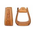 thumbnail image 1 of Horse Western Saddle Tack Floral Hand Tooled Leather Covered Stirrups 51173TN, 1 of 5