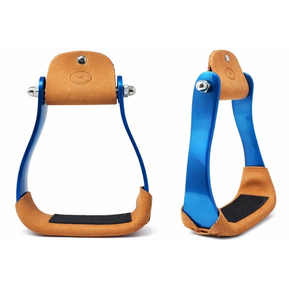 Horse Western Saddle Tack Turquoise Barrel Racing Aluminium Stirrups 5181TR