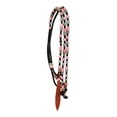 Horse Western Tack Brown Leather Pink Rawhide Rommel Romel Romal Reins
