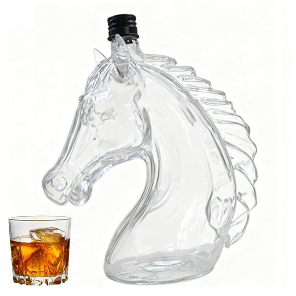 Horse Whiskey Decanter,2026 New Whiskey Horse Glass Decanter,Decorative Liquor Bottle Holder,Mens Fun Whiskey Bottle, Home Bar Decoration Gift Whiskey Decanter Set