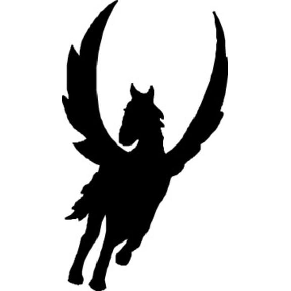 Horse With Wings Magical Kids Children's Wall Decals Picture Art - Kids Boys Bedroom Peel & Stick Sticker - Vinyl Wall Decal Size 20x20 inch