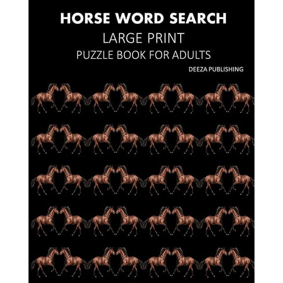 Horse Word Search: Large Print Puzzle Book For Adults, (Paperback)