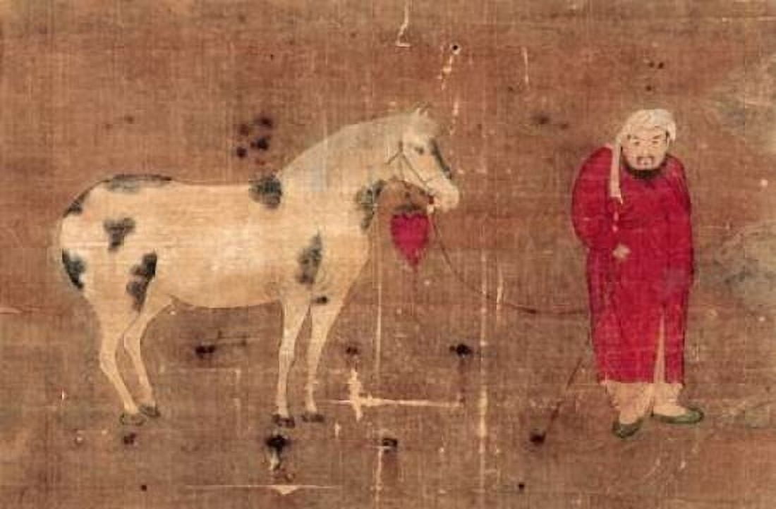 Horse and Foreign Groom Canvas Art - Unknown (12 x 18)