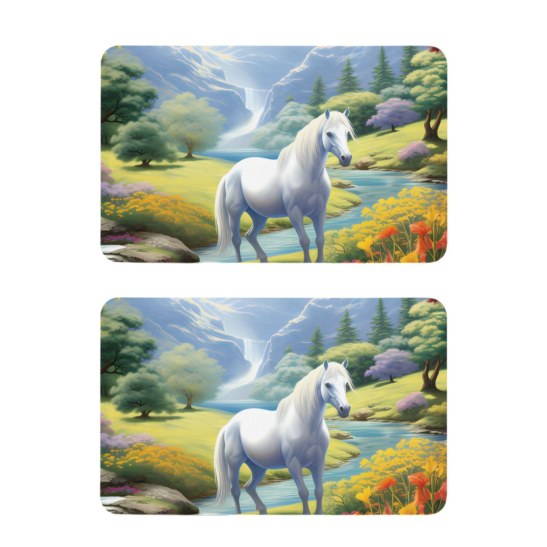 Horse and Rainbow Fridge Sticker Refrigerator Kitchen