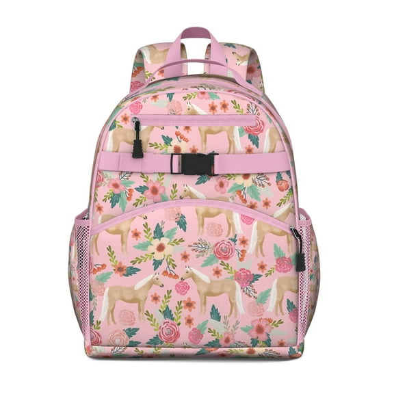 Horse backpack with foal patterns, roomy backpack for school or travel, ideal birthday gift