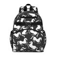 thumbnail image 1 of Horse backpack with pony and rainbow prints, roomy travel backpack, perfect back to school gift, 1 of 6