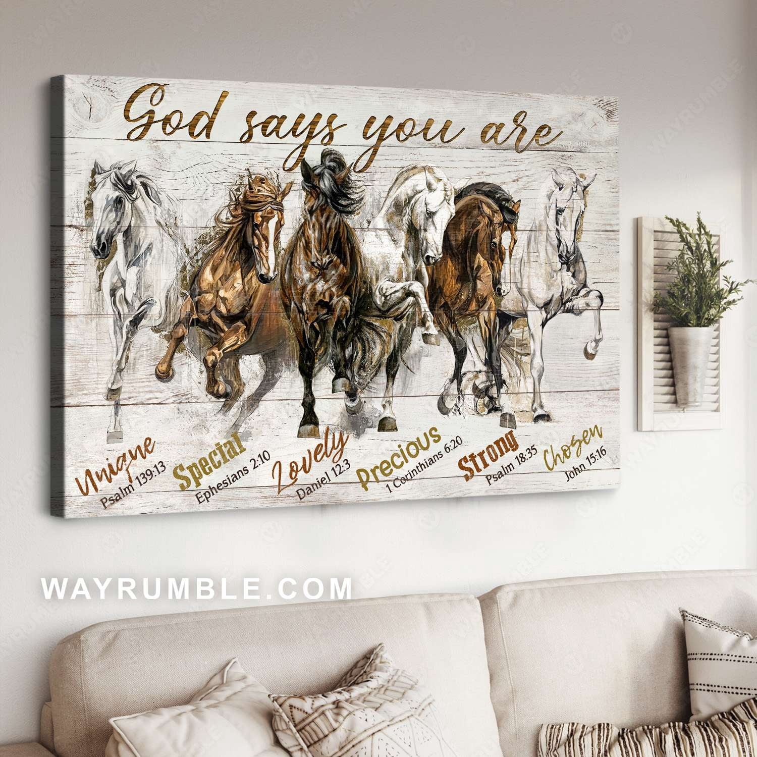 Horse drawing, Brown horses, White horses, God says you are unique ...